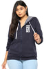 Navy "Possible" Front Zipper Sweatshirt - thumbnail