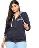 Navy "The Good Life" Front Zipper Sweatshirt - thumbnail