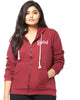 Maroon "The Good Life" Front Zipper Sweatshirt - thumbnail