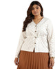 Motif Printed V-Neck Top - thumbnail