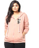Peach "Killing It" Front Zipper Sweatshirt - thumbnail