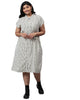Striped Printed Front Button Dress - thumbnail