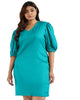 Solid Teal A-Line Dress - thumbnail