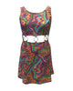 Smak Parlour Orange Wavy Daisy Gettin Groovy A-Line Dress - thumbnail