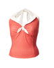 Unique Vintage Red Pin Dot Halter Top - thumbnail