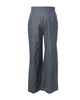 Unique Vintage Denim & White Stripe High Waist Sailor Ginger Pants - thumbnail