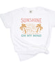Sunshine On My Mind Palm Trees Garment Dyed Tee - thumbnail