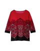 Marilyn Cotton Placement Print Top - thumbnail