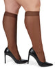 2 Pairs Ultra Sheer Plus Size Curvy Knee High Stockings - thumbnail