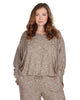 Women's Supersoft Hacci Lounge Pull Over Loose Fit Top - thumbnail