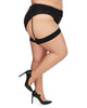 Back Seam/Cuban Heel Plus Size Curvy Thigh High Stocking - thumbnail