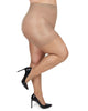 Plus Size Curvy Silky Sheer Control Top Pantyhose - thumbnail