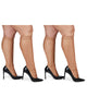 Silky Sheer Plus Size Curvy Knee High Stockings 2 Pack - thumbnail