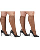 Silky Sheer Plus Size Curvy Knee High Stockings 2 Pack - thumbnail