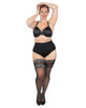 Women's French Lace Cuff Sheer Thigh High - thumbnail