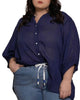Emilie Shirt Front & Back Buttons Solid - thumbnail