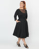 Unique Vintage Black Spiderweb Devon Swing Dress - thumbnail