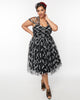 Unique Vintage Black Bats Garden State Swing Dress - thumbnail