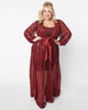 Unique Vintage Burgundy Spiderweb Sequin Hollywood Duster - thumbnail