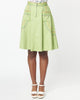Unique Vintage Pistachio Green Patch Pocket Swing Skirt - thumbnail