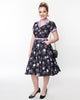 Unique Vintage Black Haunted House Swing Shirt Dress - thumbnail