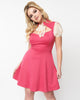 Smak Parlour Rose & Cream Floral Chiffon Flare Dress - thumbnail