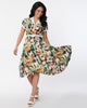 Unique Vintage Village Print Alexis Swing Dress - thumbnail