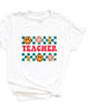 Retro Teacher Checkered Short Sleeve Graphic Tee - thumbnail