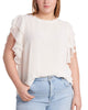 Double Flutter Sleeve Top - thumbnail