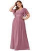 A-Line Pleated Chiffon Tie-Waist Evening Dress - thumbnail