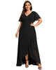 Charming Chiffon Bridesmaid Dress with Lotus Leaf Hemline - thumbnail