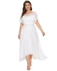 Boat Neck A-Line Midi Dress with Asymmetrical Hems - thumbnail