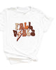 Retro Fall Vibes Wavy Short Sleeve Graphic Tee - thumbnail