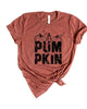 Pumpkin Distressed Short Sleeve Graphic Tee - thumbnail
