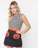 Smak Parlour Black & White Stripe Ruffle Tank Top - thumbnail