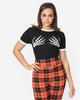 Unique Vintage Black & White Skeleton Hand Sweater - thumbnail