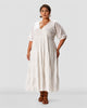 Dolman Sleeve Cotton Poplin Tiered Dress - thumbnail