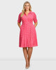 Polka Dot Print Georgette Shirtdress - thumbnail