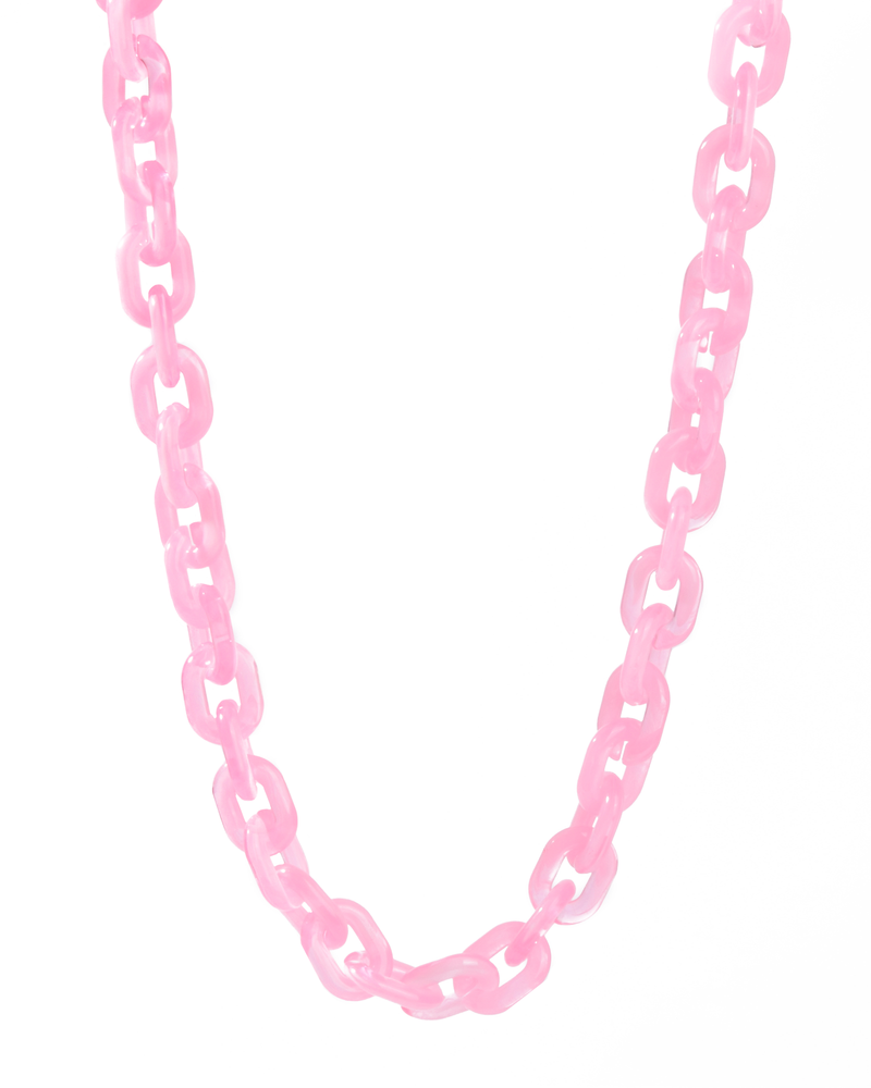 Stephanie Resin Chain Necklace | Pink