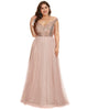 Sequin Off the Shoulder Maxi Tulle Evening Dress - thumbnail