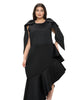 Kaskade Ruffled Neoprene Dress - thumbnail