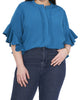 Aubrey Ruffle Sleeve Blouse - thumbnail