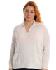Cashmere Polo V-neck w/ Pockets - thumbnail