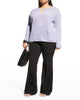 Cotton Cashmere Mesh Keyhole Boat Neck - thumbnail