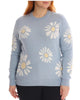 Cotton Cashmere All Over Daisy Crew - thumbnail