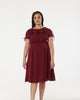 Ava Dress Burgundy - thumbnail