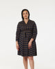 Helena Navy Check Dress in Navy and Yellow Check - thumbnail