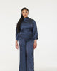 Polka Dot Navy Jumpsuit - thumbnail