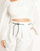 Tie Back Cropped Linen Top - thumbnail