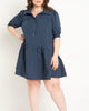 Mini Dress With Asym Flounce - thumbnail